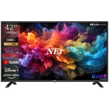 Nei Televizor NEI LED 42NE5901, Diagonala 106 cm, Rezolutie 1920 x 1080, Smart, Full HD, Clasa E, Negru Nei Televizor NEI LED 42NE5901, Diagonala 106 cm, Rezolutie 1920 x 1080, Smart, Full HD, Clasa E, Negru