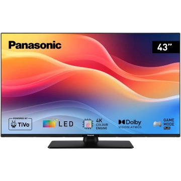 Panasonic Televizor Panasonic LED TB-43W61AEZ, 108 cm, Smart, 4K Ultra HD, Clasa E (Model 2025), Negru