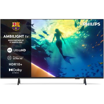 Philips Televizor Philips AMBILIGHT tv LED 50PUS8010, 126 cm, Smart TV, 4K Ultra HD, Clasa E (Model 2025), Negru