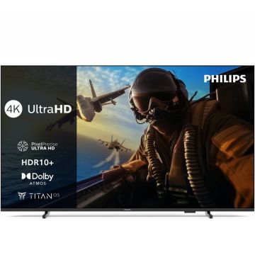 Philips Televizor Philips LED 50PUS7000, 126 cm, Smart TV, 4K Ultra HD, Clasa E (Model 2025), Negru