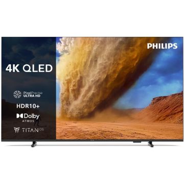 Philips Televizor Philips QLED 50PUS7810, 126 cm, Smart TV, 4K Ultra HD, Clasa E (Model 2025), Negru