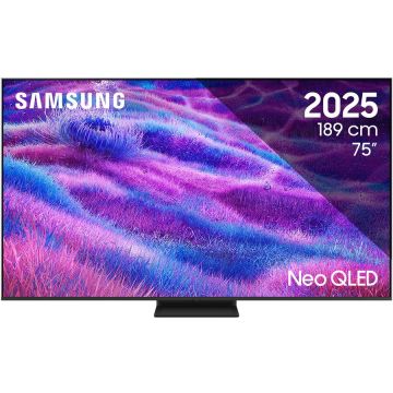 Samsung Televizor Samsung MiniLED Neo QLED 75QN80F, 189 cm, Smart, 4K Ultra HD, 100 Hz, Clasa F (Model 2025), Argintiu