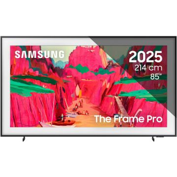 Samsung Televizor Samsung Neo QLED The Frame Pro 85LS03FW, 214 cm, Smart, 4K Ultra HD, Clasa G (Model 2025), Negru