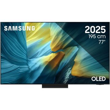 Samsung Televizor Samsung OLED 77S95F, 195 cm, Smart, 4K Ultra HD, 100 Hz, Clasa F (Model 2025), Negru