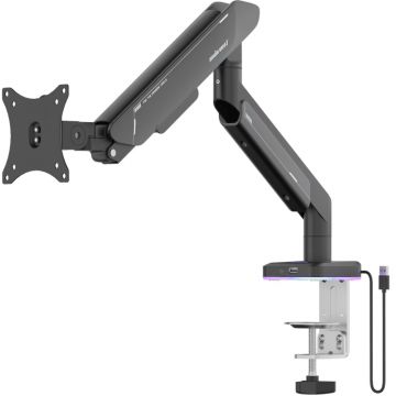 Suport TV / Monitor Anda Seat Stealth PRO II RGB, Reglabil, 17 - 42 inch, Iluminare RGB, Negru