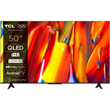 TCL Televizor Smart QLED TCL 50V5C, 126 cm, Android, Full HD, Negru