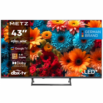Televizor QLED Metz 109 cm (43inch) 43MQF7500Z, Ultra HD 4K, Smart TV, WiFi, CI+