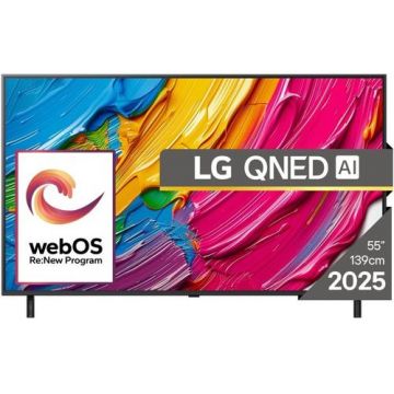 Televizor QNED LG 139 cm (55inch) 55QNED80A3A, Ultra HD 4K, Smart TV, WiFi, CI+