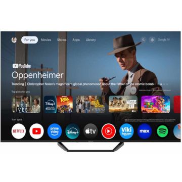 TESLA Tesla Google TV DLED 65E655BUS, 165 cm, UHD, blackDVB-T/T2/C/S/S2, 250cd/m2, VESA 200x499 mm