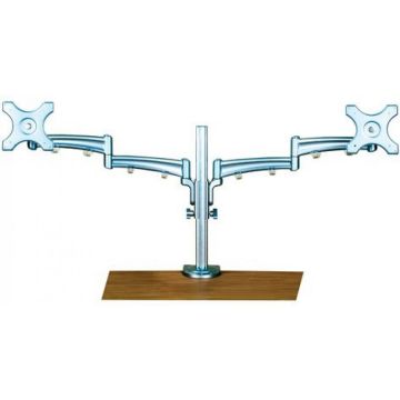 Value Suport pentru 2 x monitor LCD VESA 75/100 cu inaltime ajustabila separat, montare masa, Value 17.99.1134