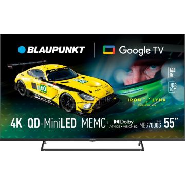 Blaupunkt Televizor Blaupunkt 55MBG7000S, 55, 138 cm, MINILED, 4K UHD, Smart TV, Wi-Fi, Bluetooth,144Hz, Negru