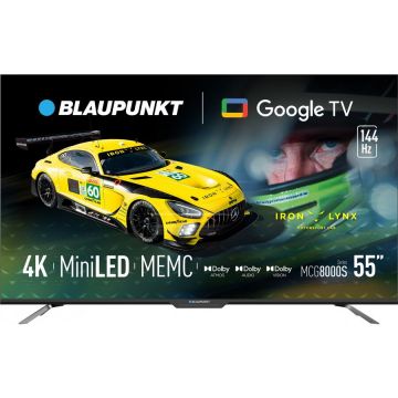 Blaupunkt Televizor Blaupunkt 55MCG8000S, 55, 138 cm, MINILED, 4K UHD, Smart TV, Wi-Fi, Bluetooth, 60 Hz, Negru     | 60Hz