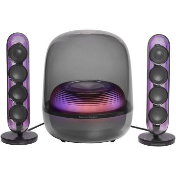 HARMAN&nbsp;KARDON Sistem audio 2.1 Harman Kardon Soundsticks 5, 190W, Bluetooth, HDMI ARC, Auracast, Negru