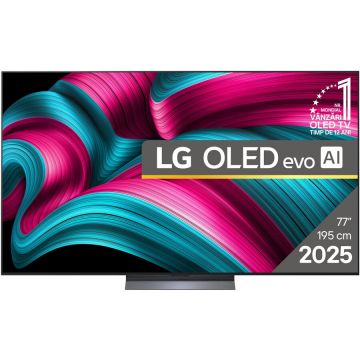 LG Televizor LG OLED evo 77C52LA, 195 cm, Smart, 4K Ultra HD, 100 Hz, Clasa F (Model 2025), Negru