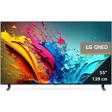 LG Televizor LG QNED 55QNED85T3C, 139 cm, Smart, 4K Ultra HD, 100 Hz, Clasa E, Albastru inchis