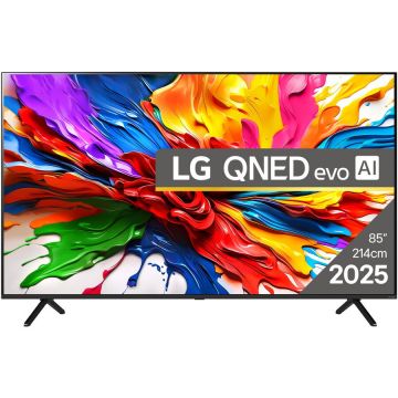 LG Televizor LG QNED evo MiniLED 85QNED92A6A, 214 cm, Smart, 4K Ultra HD, 100 Hz, Clasa G (Model 2025), Gri Inchis