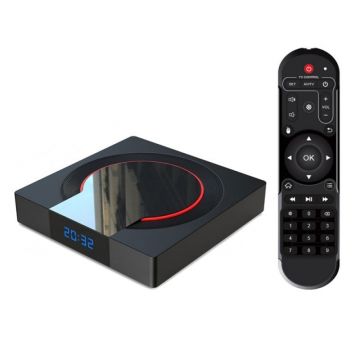 Resigilat TV Box Techstar® i96 pro, procesor 3xs905, android 9.0, uhd 8k, 4gb ram, lpddr4, 32gb rom, Quad Core, Wi-Fi 2ghz, 64bit, telecomanda, Negru
