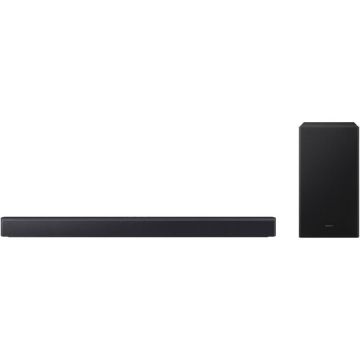 Samsung Soundbar Samsung HW-B450F, 2.1, 300W, Bluetooth, Wi-Fi, Subwoofer wireless, Dolby Audio, HDMI eARC, Negru
