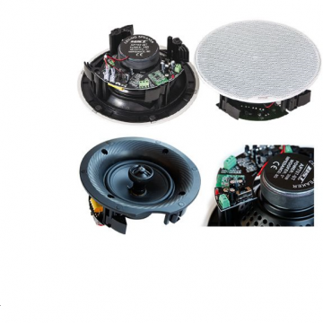 Set 2 Difuzoare Tavan 2X30W 1 Activ + 1 Pasiv Bluetooth Gri