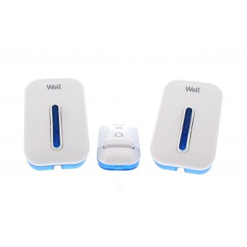 Sonerie fara fir, 220V, raza de acoperire 150m, 2 sonerii Well Cod EAN: 6958116101439