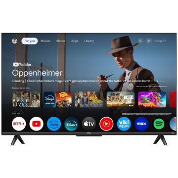 TCL Televizor Smart TCL 43T69C, 108 cm, QLED, Ultra HD 4K, Clasa G, Negru