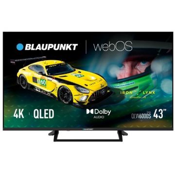 Televizor 43inch 108cm QLED 4K UHD DVB-T2/C/S2 Smart TV Wi-Fi Bluetooth 3xHDMI 2xUSB 60Hz Negru
