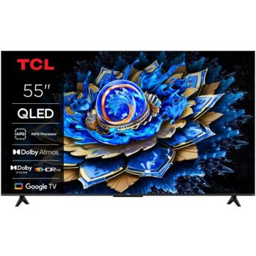Televizor Smart QLED Seria T69C 55Inch / 138CM Ultra HD 4K Google TV WiFi CI+ Negru