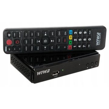 Wiwa Tuner Dvb-T/T2, H.265 Lite, Compatibilitate Ridicata, Consum Redus De Energie, Capacitati Versatile De Redare, 145 X 90 X 32 mm, Negru