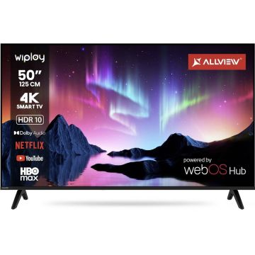 Allview Televizor LED Allview 139 cm (55) 55WiPlay6301-U, Ultra HD 4K, Smart TV, WiFi, CI+, Negru