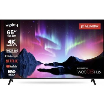 Allview Televizor LED Allview 165 cm (65) 65WiPlay6301-U, Ultra HD 4K, Smart TV, WiFi, CI+, Negru
