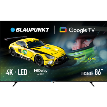 Blaupunkt Televizor Blaupunkt 86UGC5500S, 218 cm, 4K UHD, LED, Smart Google TV, Dolby Digital Plus, Wi-Fi, 60Hz