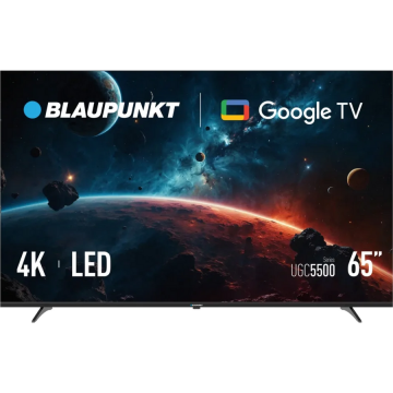 Blaupunkt Televizor LED Blaupunkt 65UGC5500S, 65 inch / 165 cm, 4K Ultra HD, Smart Google TV, WiFi, Clasa G, Negru