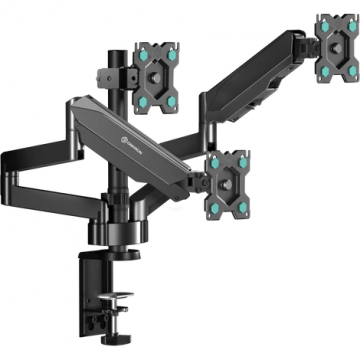 ONKRON Suport TV / Monitor Onkron G280-B, de birou, reglabil, pentru trei monitoare, ecran 13-32 inch, Negru