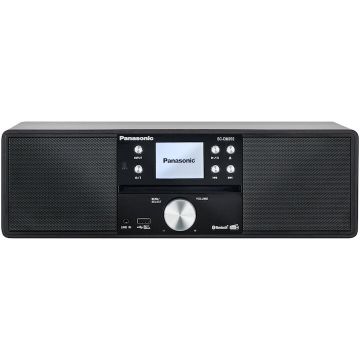 Panasonic Microsistem Panasonic SC-DM202EG-K, 24W, Bluetooth, USB, CD, Radio FM, DAB+, Ceas, Negru
