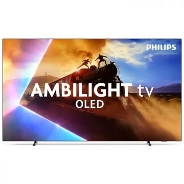 Philips Televizor OLED Philips 165 cm (65) 65OLED770/12, Ultra HD 4K, Smart TV, WIFI, CI+, Ambilight TV, Argintiu
