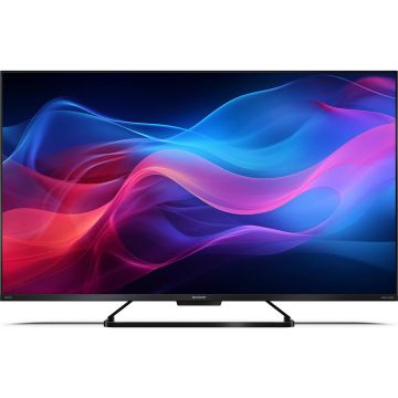 Sharp Televizor Sharp 43GR8265E, 43” (108cm), 4K Ultra HD, QLED, Smart, Google Frameless TV, 144Hz, Dolby Vision IQ, Dolby Atmos, Harman/Kardon, Negru