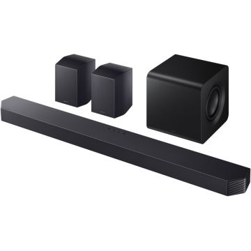 Sistem Home Cinema Samsung HW-Q930F, 9.1.4, Bluetooth, Wi-Fi, Subwoofer & Kit wireless, Wireless Dolby Atmos, Black Titan