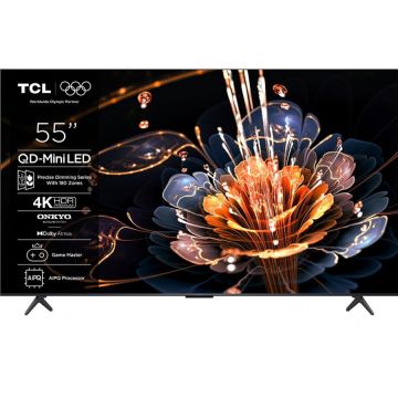TCL Televizor Mini LED TCL 139 cm (55) 55C69KS, Ultra HD 4K, Smart TV, WiFi, CI+, Negru