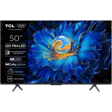 TCL Televizor TCL MiniLed 50C6KS, 126 cm, Smart Google TV, 4K Ultra HD, Clasa E,  60Hz, Negru