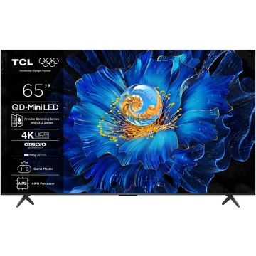 TCL Televizor TCL MiniLed 65C6KS, 164 cm, Smart Google TV, 4K Ultra HD, Clasa E, Negru
