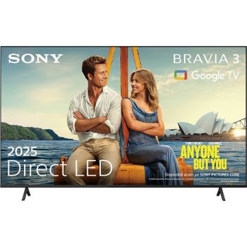 Televizor LED Sony Smart TV BRAVIA 3 K50S39 Seria S3 126cm negru 4K UHD HDR