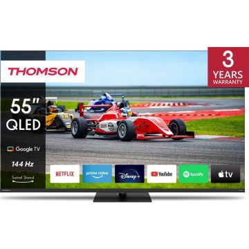 Thomson Televizor Smart Thomson 55QG7C14, 55 (138 cm), QLED, 4K Ultra HD, 144 Hz, Negru