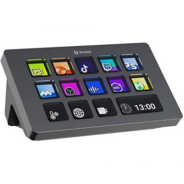 Ulanzi Controler de Flux cu 13 Taste LCD Programabile Ulanzi D200, Stream Controller Deck A015, Negru
