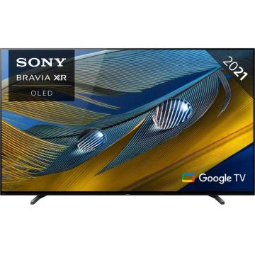 Televizor Smart OLED, Sony BRAVIA XR 55A80J, 139 cm, Smart Google TV, Ultra HD 4K, Clasa G