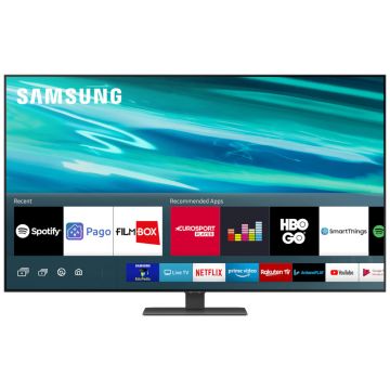 Televizor Smart QLED Samsung 50Q80A, 125 cm, 4K Ultra HD, Gri, Clasa G