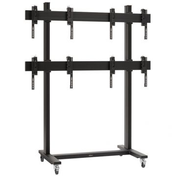 Stand Videowall 2x2 TVW2255 Baza mobila Negru