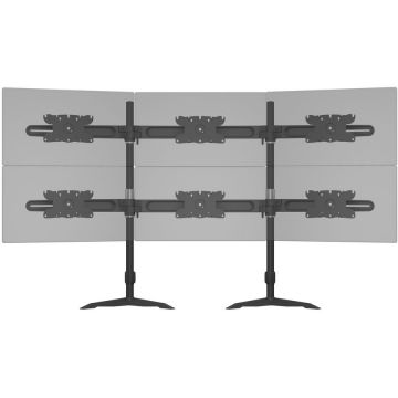 Suport Monitor 6 Monitoare 24-32inch Negru
