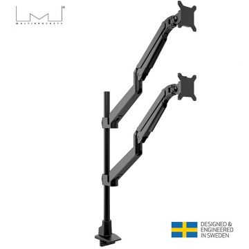 Suport Monitor Gas Lift Dual Multibrackets MB-4288 15-34inch max.10kg/ecran Negru