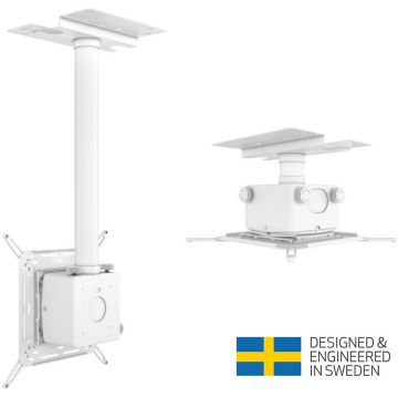 Suport Videoproiector Tavan MB-0594 Reglabil Inaltime Inclinare Laterala 90grade 40kg Alb Suport Videoproiector Tavan MB-0594 Reglabil Inaltime Inclinare Laterala 90grade 40kg Alb