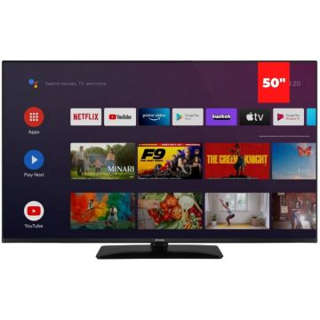 Televizor LED Aiwa Smart TV Android LED-508UHD Seria 8 126cm negru 4K UHD HDR